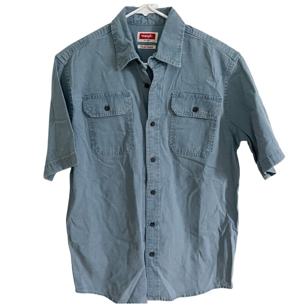 Men’s Denim Wrangler Button Down Small